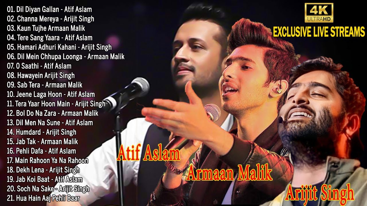 Best Of Atif Aslam Armaan Malik Arijit Singh HEART Touching Songs 2024  Best Hindi Love Mashup 2024