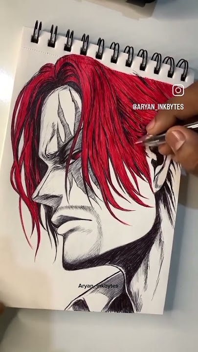 rad haired shanks from #onepiece