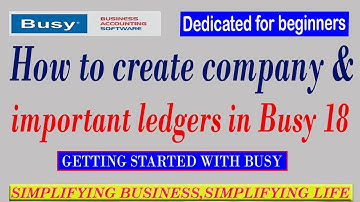 How to create company & ledgers in busy accounting software | Company Creation | #Busy #atc