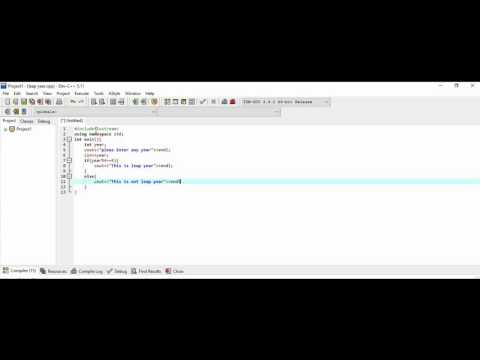 How to write leap year in C++ in Dev C++