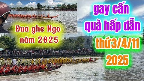 Đua ghe Ngo lễ hội Oóc Om Bóc năm 2025 trên dòng sông Masspero TP Cần Thơ 