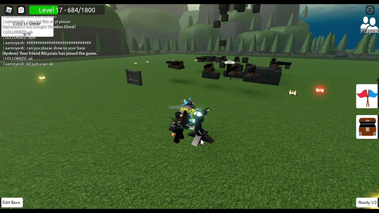 Roblox - Zombie Defence By Per Games -  playing with high level player 122