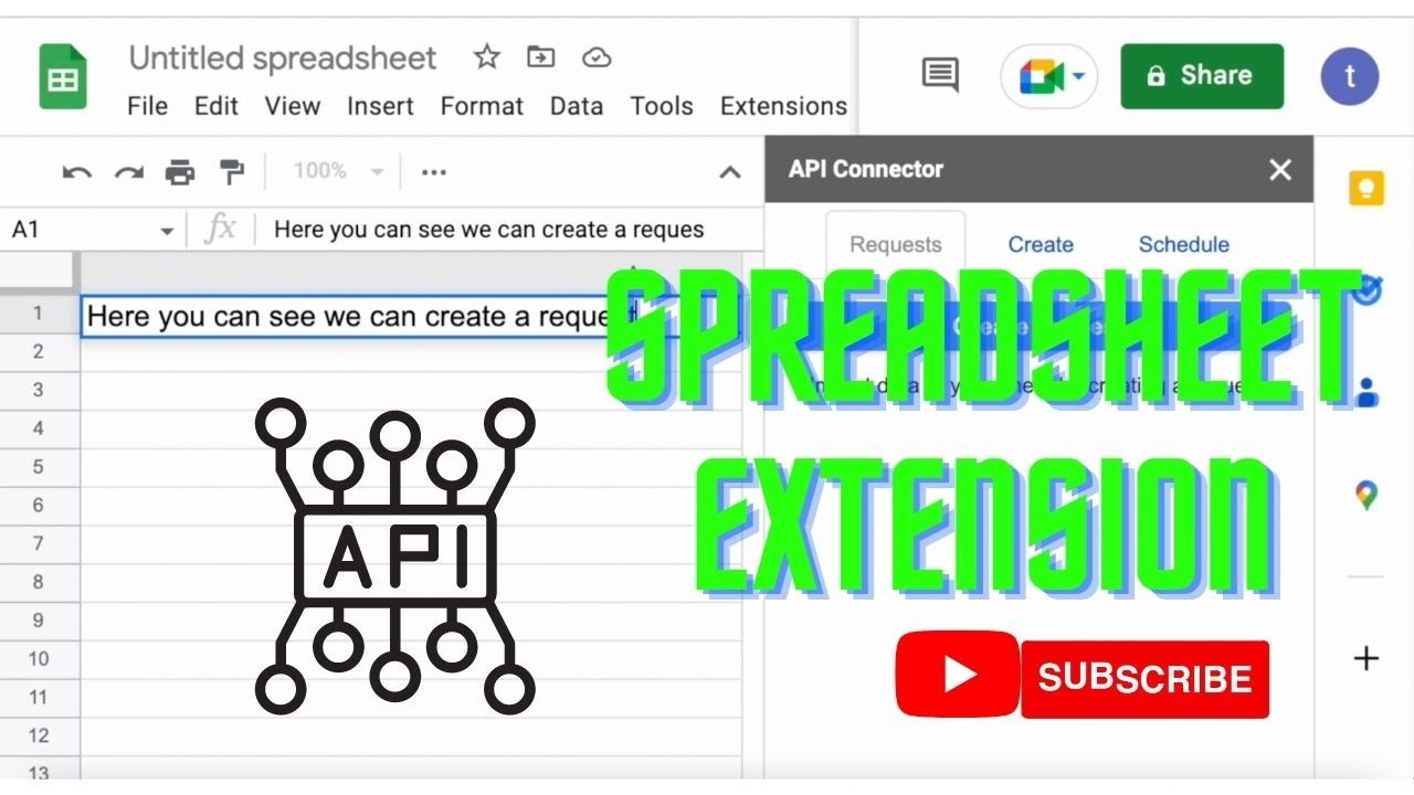Rest Api tutorial with spreadsheet extension Api connector 2023