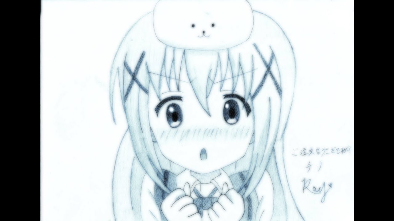 ご注文はうさぎですか 150分でチノ描いてみた Youtube