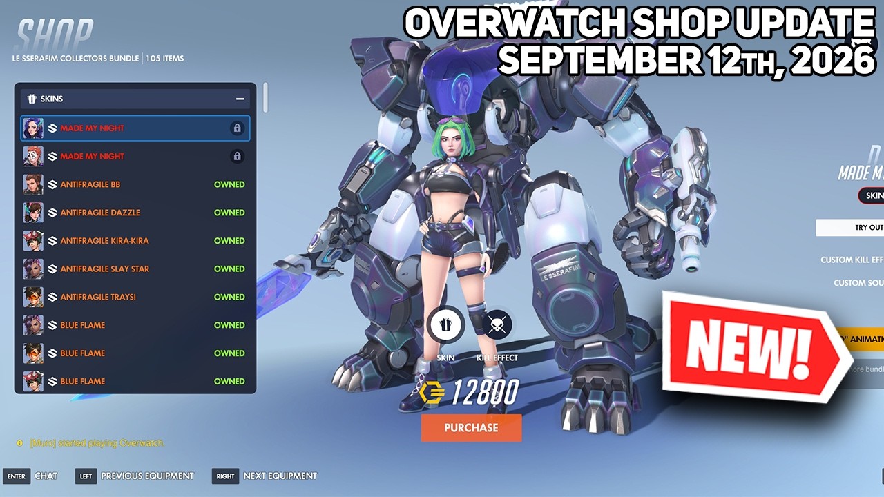 NEW* MADE MY NIGHT LE SSERAFIM SKINS! Overwatch Shop Update