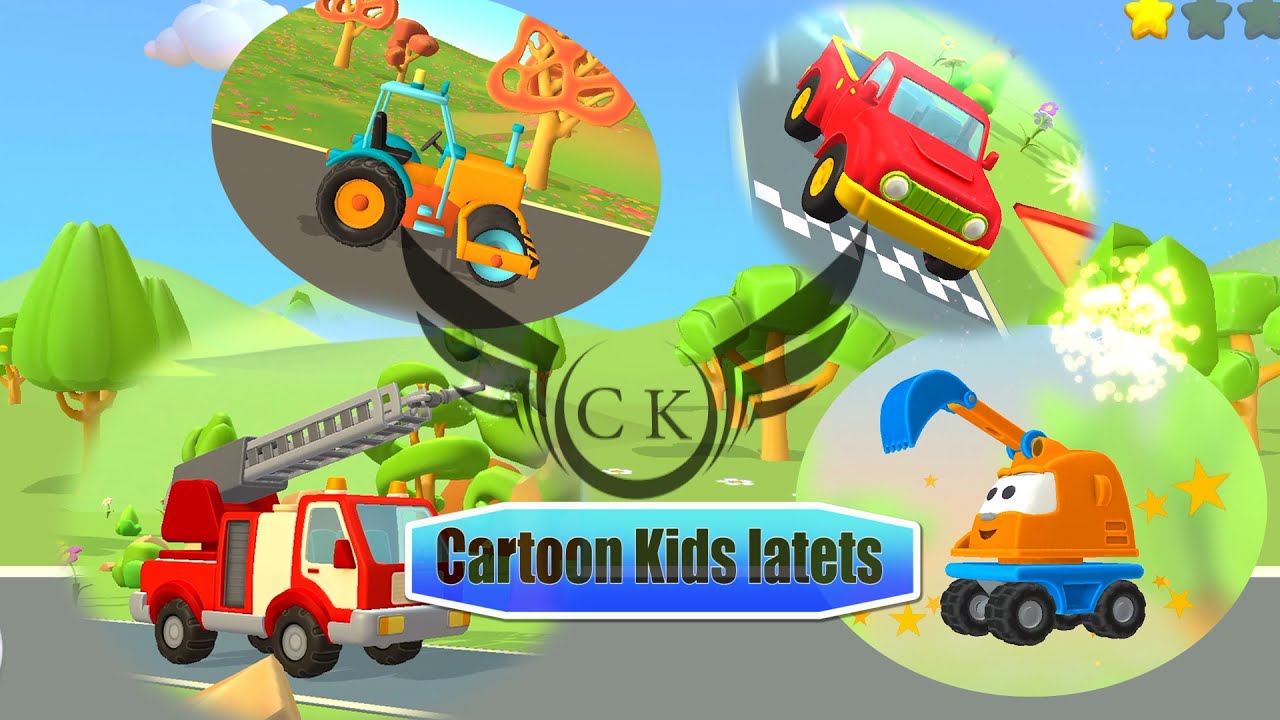 Car cartoons Leo the truck cartoon for kids Road Repiarr for kids
