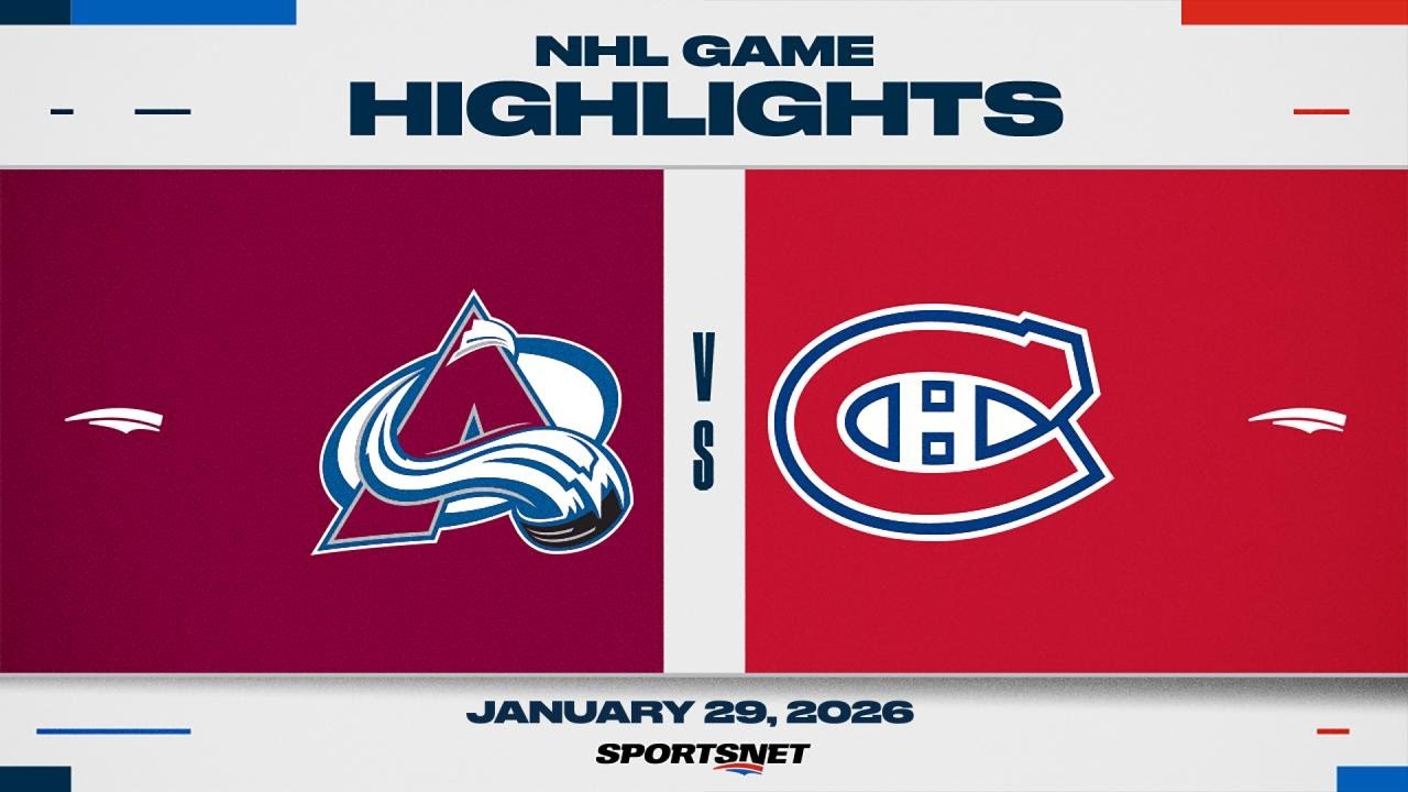 NHL Highlights | Avalanche vs. Canadiens – January 29, 2026