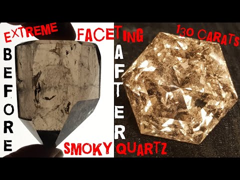 Smoky Quartz Crystal Faceting 💎 How To Cut Huge Gemstones 💫 Evening Star