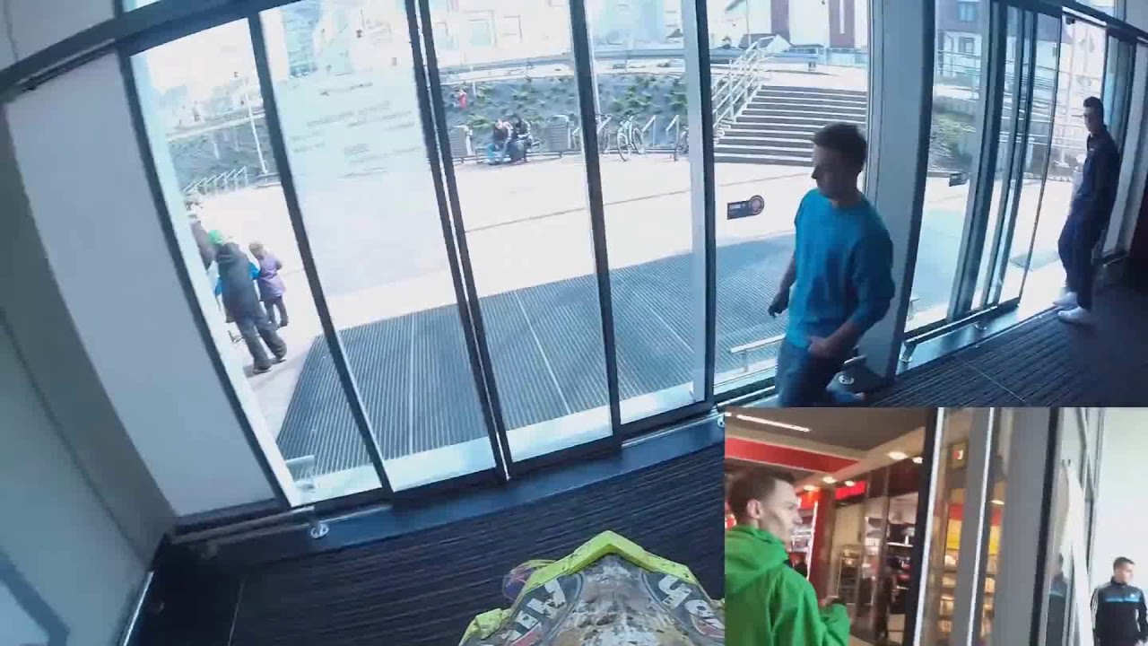 I put the Coconut Mall music over some guy riding his motorcycle in a mall