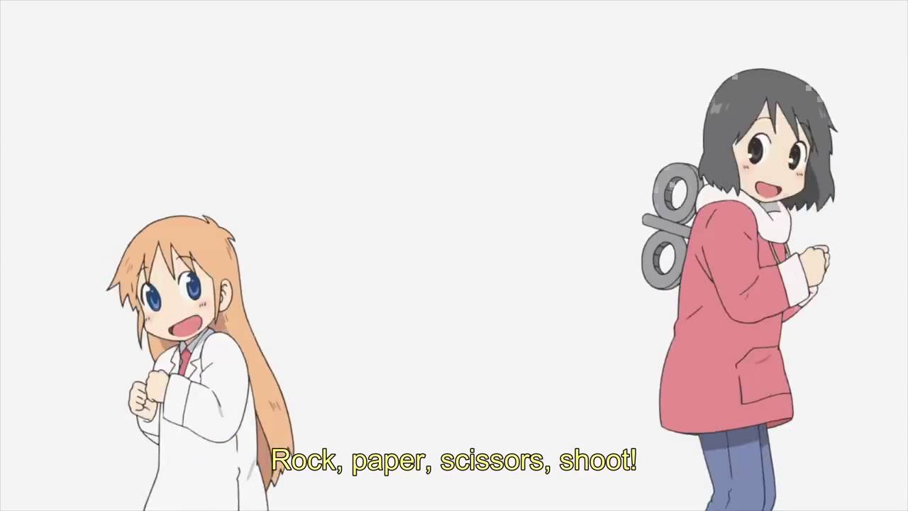 Rock Paper Scissors Nichijou Youtube