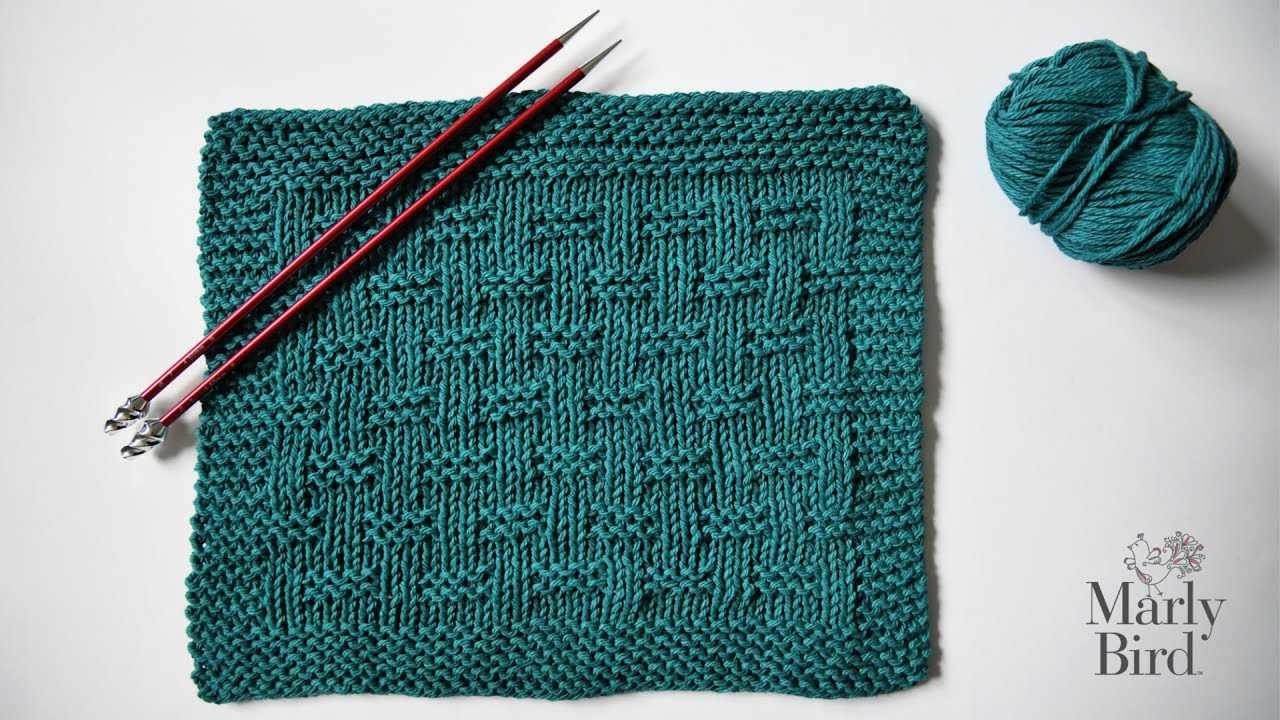 Free & Easy knitted dishcloth pattern for beginners [+video instruction]