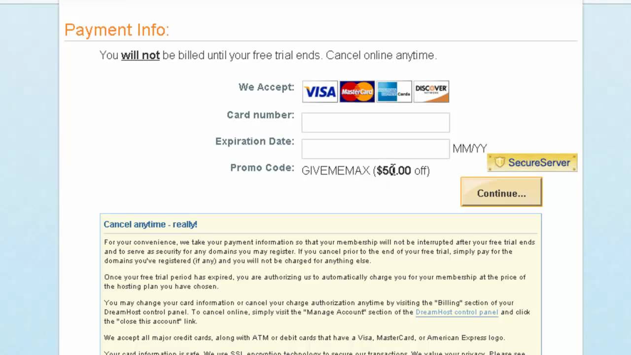 Where To Enter DreamHost Coupon YouTube