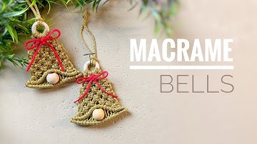DIY Macrame Bell Christmas Ornaments | Easy Step by Step Tutorial