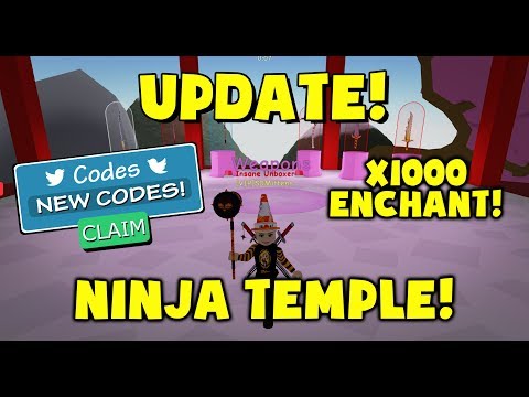 New Ninja Temple New Codes Roblox Unboxing Simulator - roblox 1 new code for unboxing simulator youtube