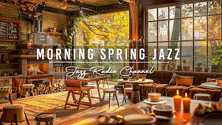 Happy Morning Weekend at Cozy Spring Coffee Shop with Relaxing Piano Jazz Music for Stress Relief