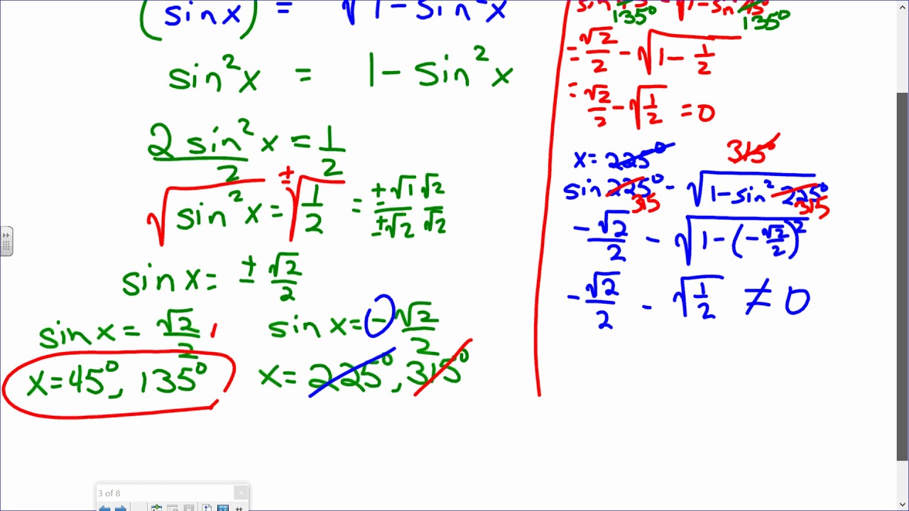 Saxon Advanced Math Lesson 65 Checking For Valid Trig Answers And Log Saxon advanced math lesson 65 checking for valid trig answers and log