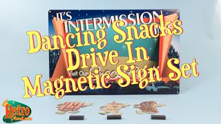 Dancing Snacks Theater Intermission Time Sign Set