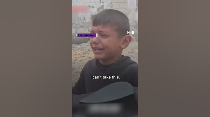 ‘I swear I’m scared,’ says Palestinian boy escaping Israeli bombardment in Gaza