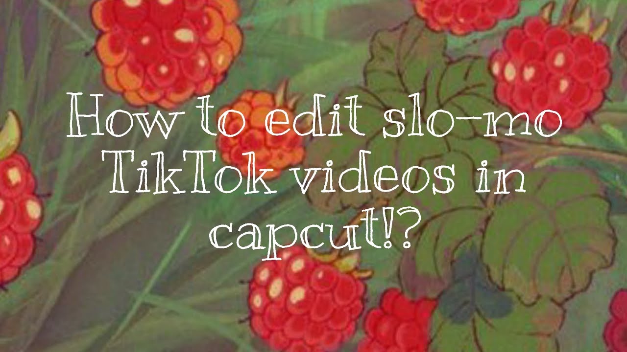 How to edit TikTok videos in capcut - YouTube