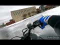 1st time riding in the snow. ❄️ no edits needed enjoy. 😎
