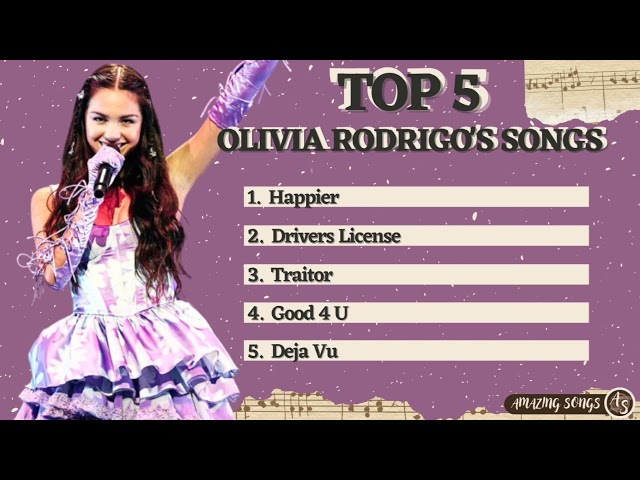 TOP 5 OLIVIA RODRIGO'S SONGS class=