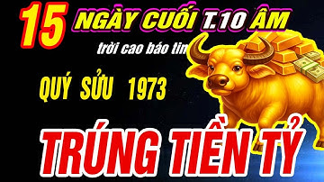 Trời định Tuổi QUÝ SỬU 1973 đúng 15 ngày cuối Tháng 10 âm 2025 THẦN TÀI BÁO MỘNG TRÚNG SỐ CỰC GIÀU