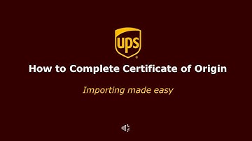 USMCA Certificate of Origin Completion Training Video