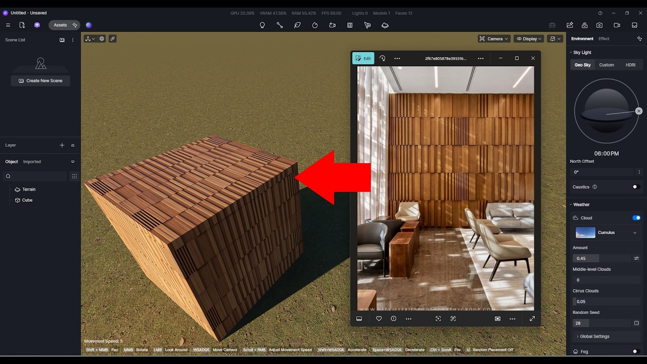 D5 Color Map Pattern Hướng dẫn tạo map vật liệu trên ảnh mẫu trong D5 Render - YouTube
