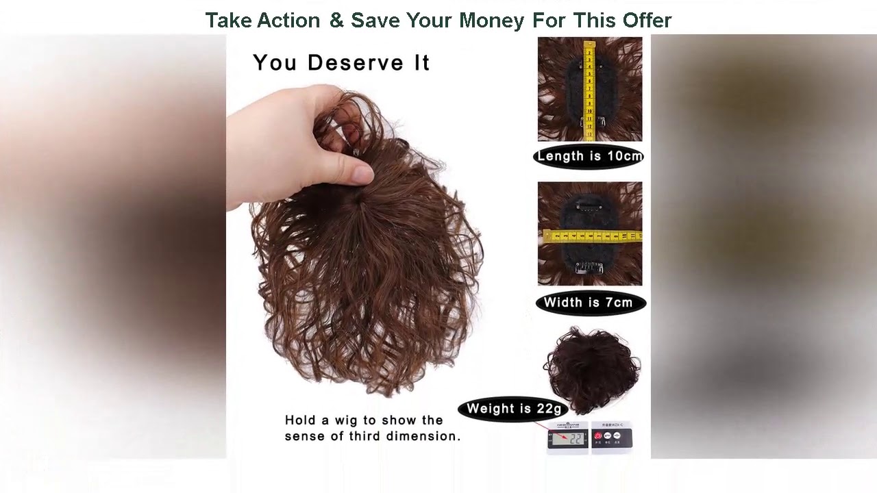 Best DIANQI Fashion Synthetic Hair Wig  Topper Hair Top Hair Piece Female Short Curly Hair Clip Clo