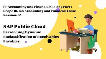 Session 65: Performing Dynamic Reclassification of Receivables Payables (Scope ID: J58)