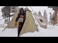 LIVING IN A TENT ALL WINTER OFF-GRID IN COLORADO: SNOW STORM CONTINUES, TEMPS DROP TO SINGLE DIGITS