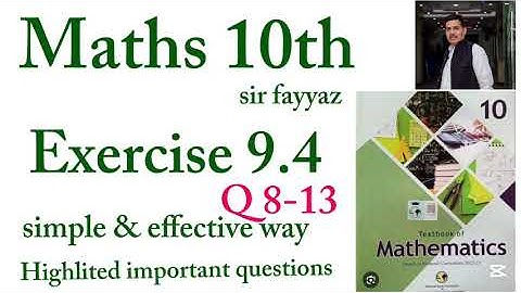 Maths class 10th | exercise 9.4 | NBF | Q no 8 -13 | ex 9.4 | unit 9 | Chords and arcs of a circle