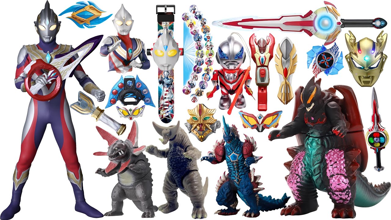Ultraman Toy Series Unboxing, Ultraman Set, Ultraman Sairo, Ultraman Tiga, Godzilla, Monsters