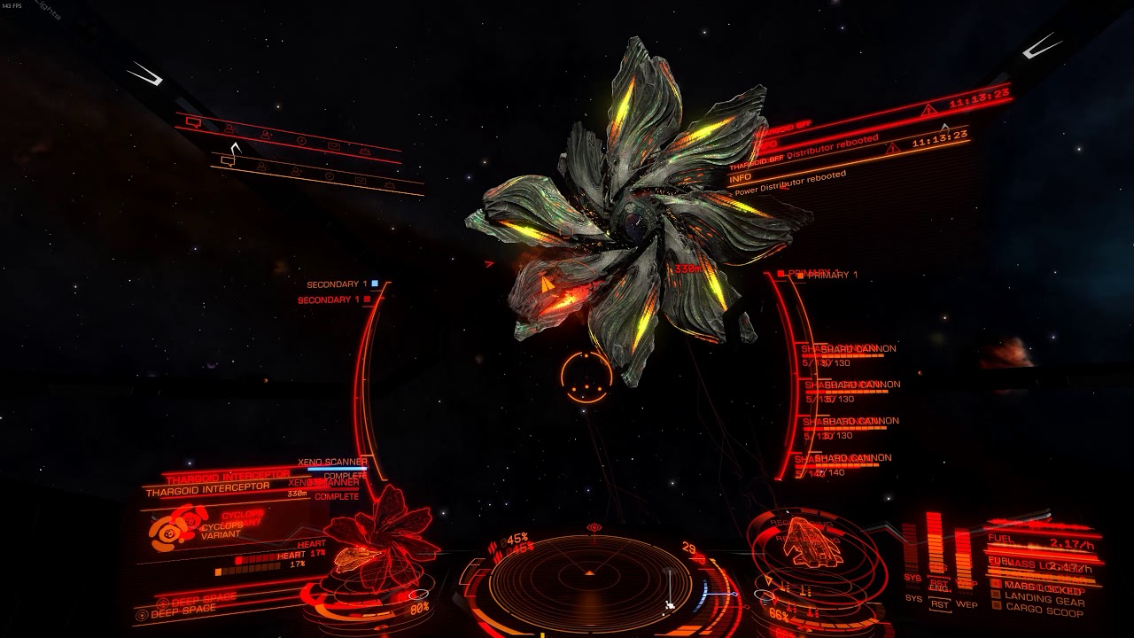 Federal Assault Ship vs. Thargoid Cyclops