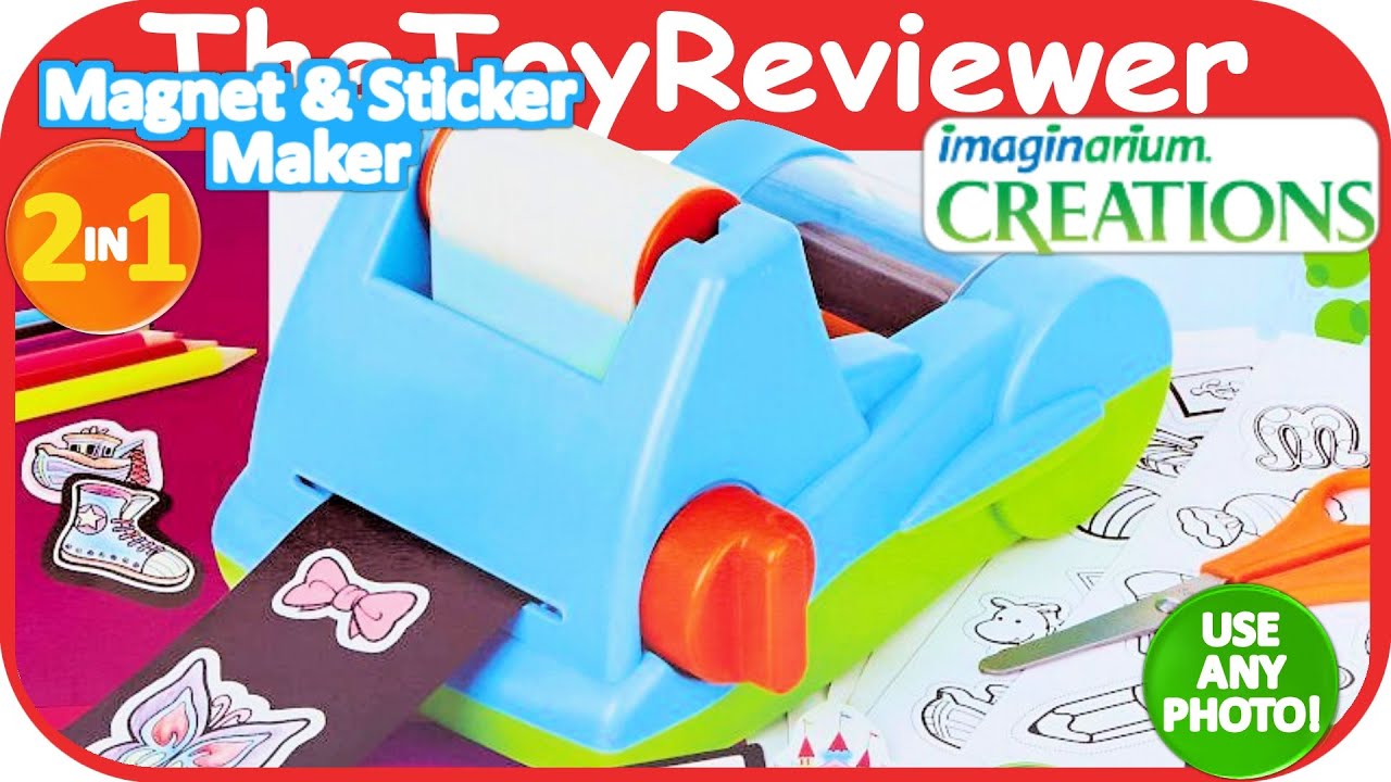 Imaginarium 2 in 1 Magnet & Sticker Maker Unboxing Toy Review by