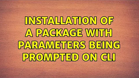 Ubuntu: Installation of a package with parameters being prompted on cli (2 Solutions!!)