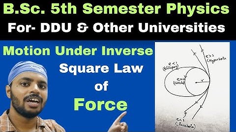 Motion Under Inverse Square Law of Force|C.M.|Unit 4|Lec 9|BSc|Physics|5th Sem|DDU|All Universities