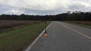 Toy Parachute Man launched inside Estes Amazon Model Rocket