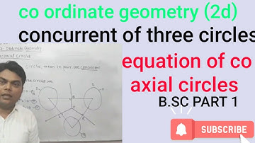 Concurrent circles||radical asix||coaxial axis||jee||B.SC-1 co ordinate geometry
