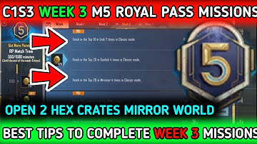 C1S3 M5 WEEK 3 MISSIONS EXPLAIN 🔥 BGMI M5 WEEK 3 MISSION 🔥 M5 ROYAL PASS MISSION 🔥 WEEK 3 MISSION M5