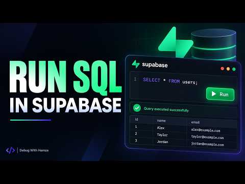 How to Run SQL in Supabase