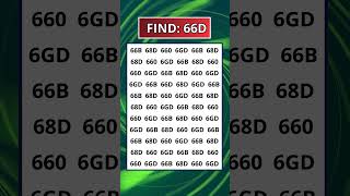 Can You Spot 66D Hidden Among 66B, 68D & 660? Hard Focus Challenge Quiz