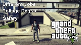 GTA 5 JobsV PC Mod - (College Degree, Salaries & more!) Gameplay HD