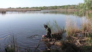 Подводные съёмки на диком лесном озере. Озеро Шайтан-Казак.