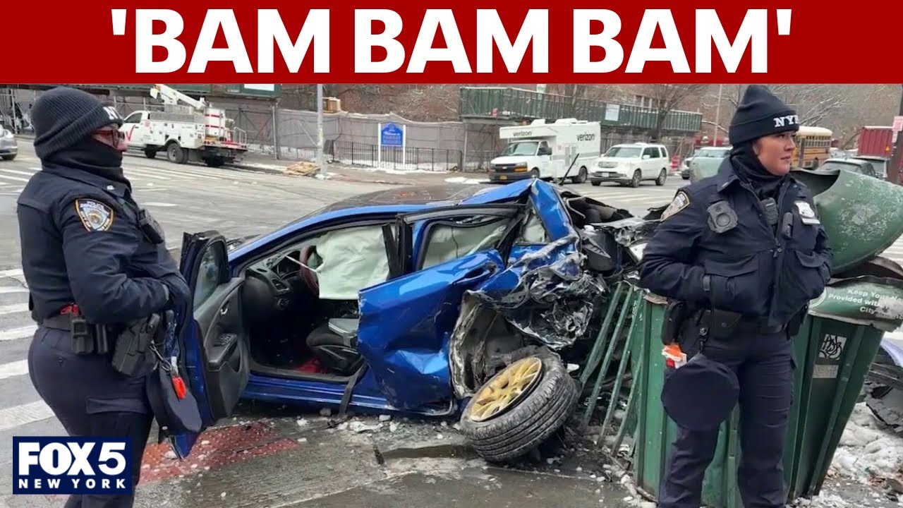 'I thought they were shooting a movie': 7 injured as MTA bus hits multiple cars in the Bronx