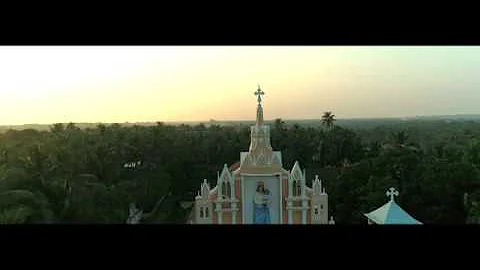 Drone view of Milagres Cathedral,kallianpur