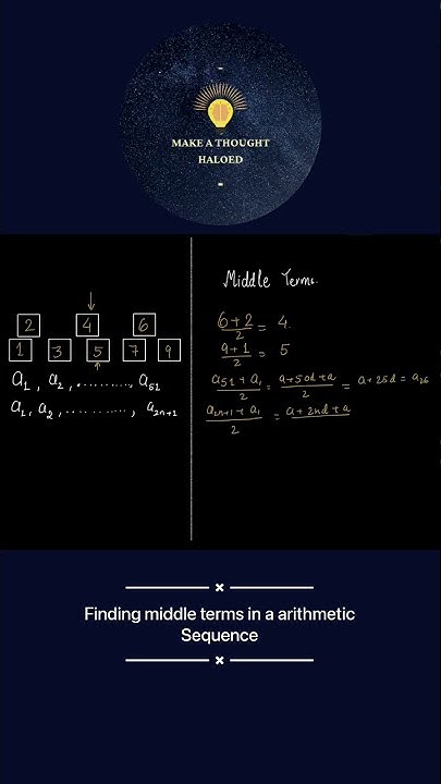 Finding middle term in an arithmetic sequence - YouTube