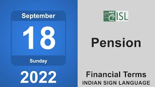 Pension (Financial Terms) September 18th