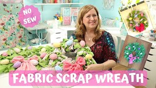 Fabric Scrap Easter Wreath