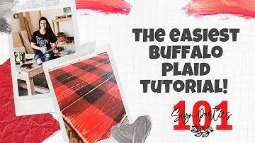 The BEST (and easiest!) Buffalo Plaid (check) Tutorial - using the TAPE method! Wood Signs & Parties